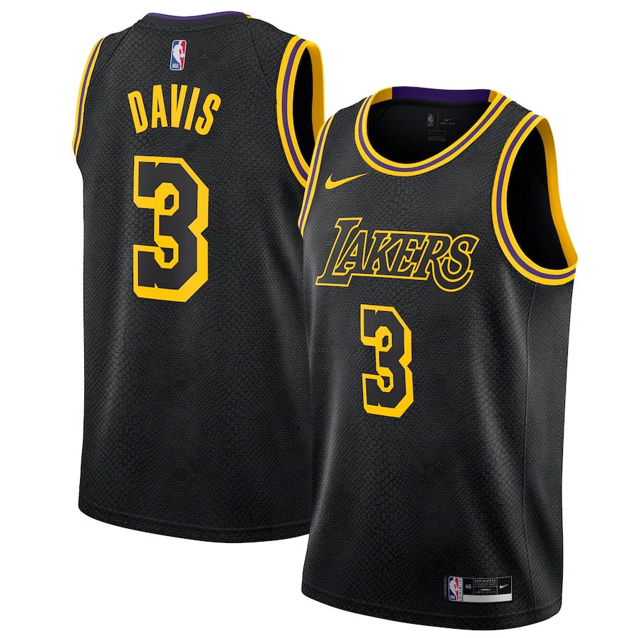 ANTHONY DAVIS LOS ANGELES LAKERS BLACK CITY EDITION JERSEY - Prime Reps