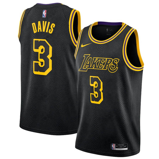 ANTHONY DAVIS LOS ANGELES LAKERS BLACK CITY EDITION JERSEY - Prime Reps