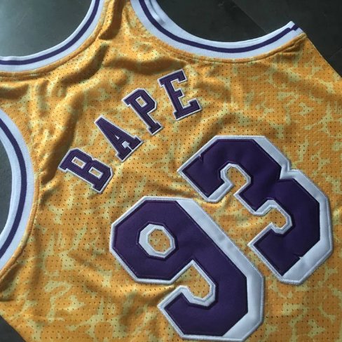 BAPE LOS ANGELES LAKERS JERSEY - Prime Reps