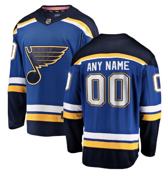 CUSTOM ST. LOUIS BLUES NHL JERSEY
