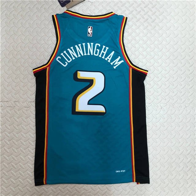 Nike Cade Cunningham Teal Detroit Pistons Swingman Jersey Gray