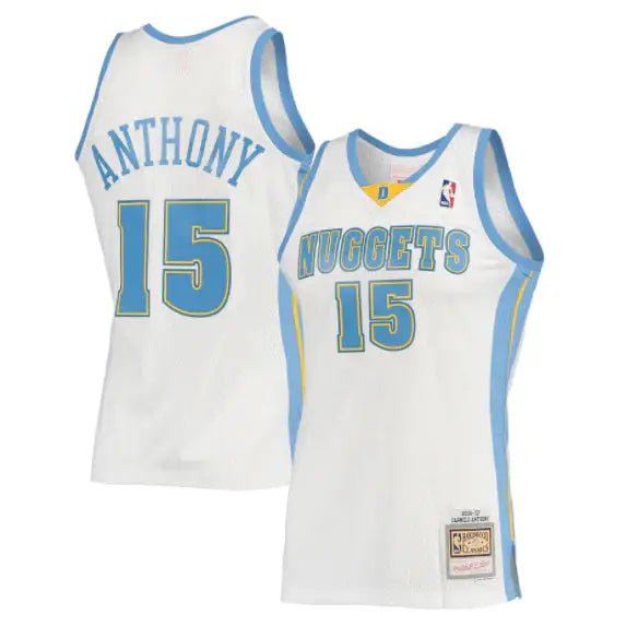 CARMELO ANTHONY DENVER NUGGETS THROWBACK JERSEY (HEAT APPLIED) - Prime Reps