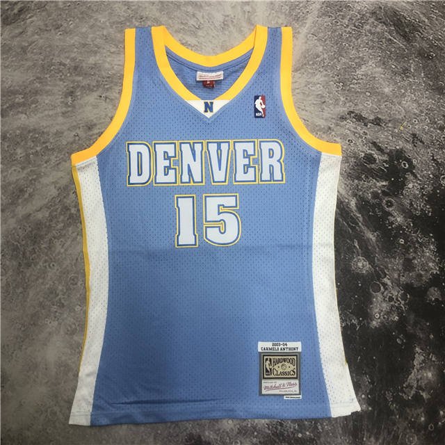 CARMELO ANTHONY DENVER NUGGETS THROWBACK JERSEY (HEAT APPLIED) - Prime Reps