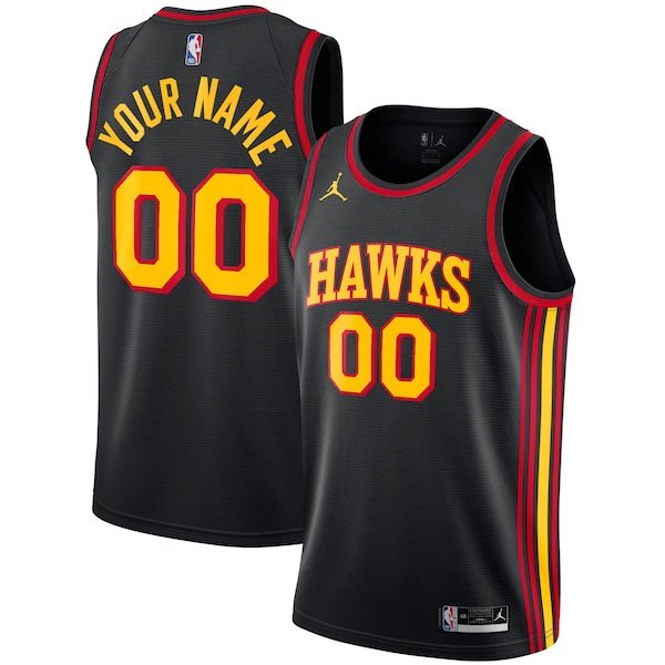 CUSTOM ATLANTA HAWKS AWAY BLACK JERSEY - Prime Reps