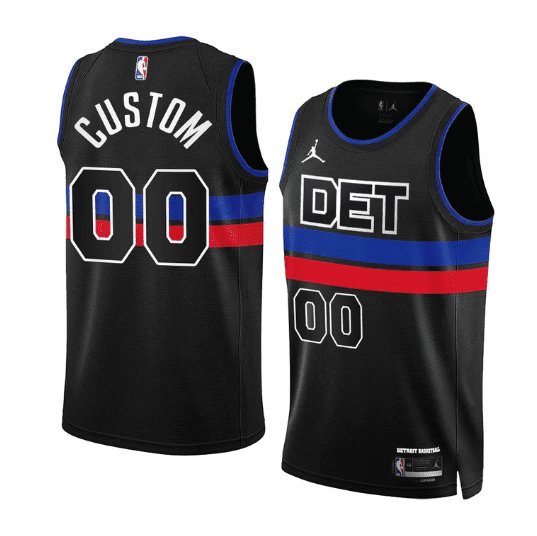 CUSTOM DETROIT PISTONS 2022-23 STATEMENT JERSEY - Prime Reps
