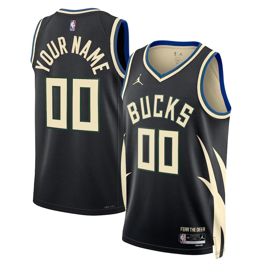 CUSTOM MILWAUKEE BUCKS 2022-23 STATEMENT JERSEY - Prime Reps