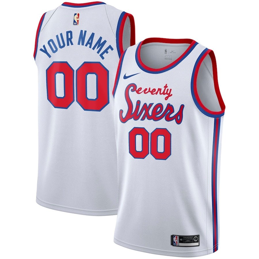 CUSTOM PHILADELPHIA 76ERS THROWBACK JERSEY - Prime Reps