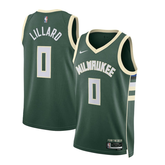 DAMIAN LILLARD MILWAUKEE BUCKS ICON JERSEY - Prime Reps