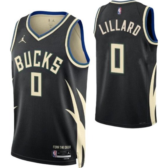 DAMIAN LILLARD MILWAUKEE BUCKS STATEMENT JERSEY - Prime Reps