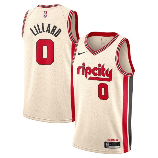 DAMIAN LILLARD PORTLAND TRAIL BLAZERS CITY EDITION JERSEY - Prime Reps
