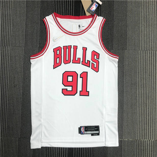 Big & Tall Men's Dennis Rodman Chicago Bulls Nike Authentic White Jersey