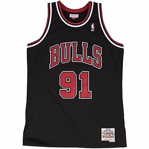 DENNIS RODMAN CHICAGO BULLS BLACK THROWBACK JERSEY - Prime Reps