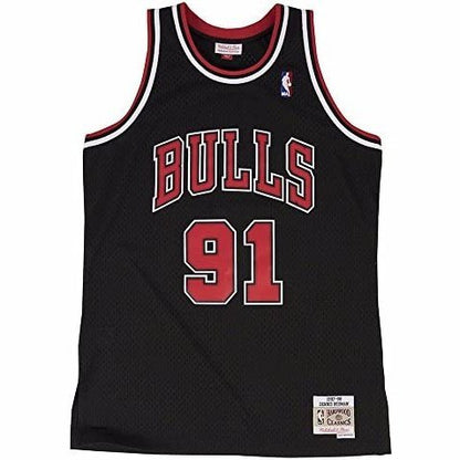 DENNIS RODMAN CHICAGO BULLS BLACK THROWBACK JERSEY - Prime Reps