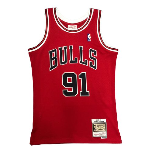 DENNIS RODMAN CHICAGO BULLS THROWBACK JERSEY (HEAT APPLIED) - Prime Reps