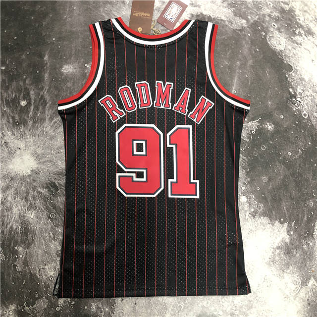 DENNIS RODMAN CHICAGO BULLS THROWBACK JERSEY (HEAT APPLIED) - Prime Reps