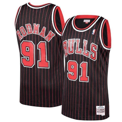 DENNIS RODMAN CHICAGO BULLS THROWBACK JERSEY (HEAT APPLIED) - Prime Reps