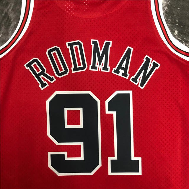 DENNIS RODMAN CHICAGO BULLS THROWBACK JERSEY (HEAT APPLIED) - Prime Reps