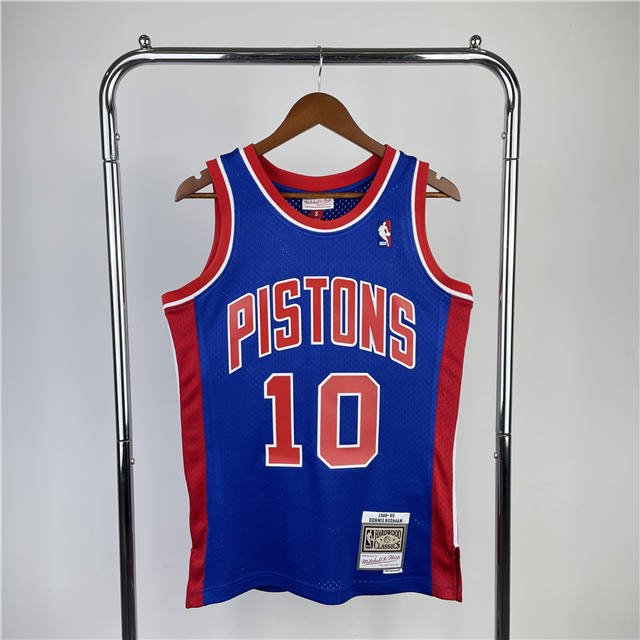 DENNIS RODMAN DETROIT PISTONS THROWBACK JERSEY (HEAT APPLIED) - Prime Reps