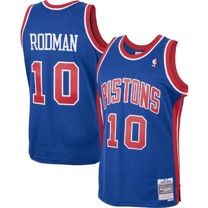 DENNIS RODMAN DETROIT PISTONS THROWBACK JERSEY (HEAT APPLIED) - Prime Reps