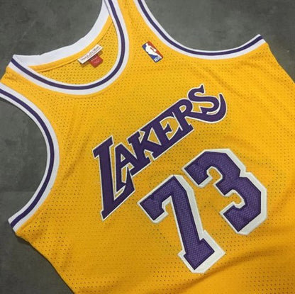 DENNIS RODMAN LOS ANGELES LAKERS THROWBACK JERSEY - Prime Reps