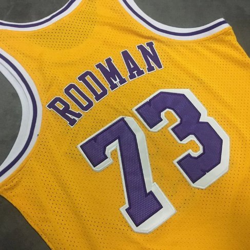 DENNIS RODMAN LOS ANGELES LAKERS THROWBACK JERSEY - Prime Reps
