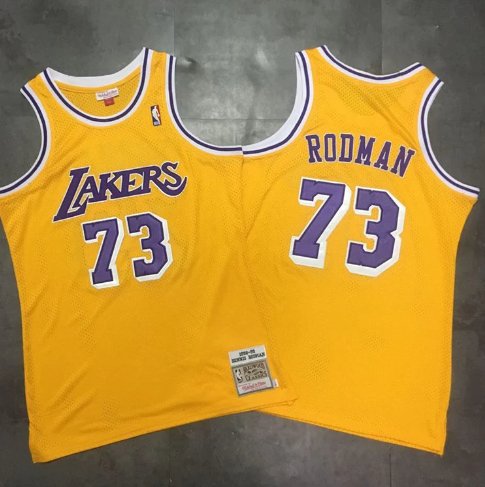 DENNIS RODMAN LOS ANGELES LAKERS THROWBACK JERSEY - Prime Reps