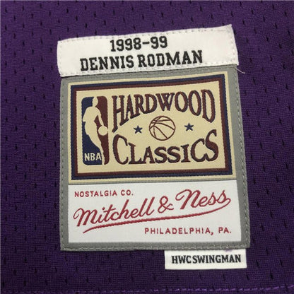 DENNIS RODMAN LOS ANGELES LAKERS THROWBACK JERSEY (HEAT APPLIED) - Prime Reps