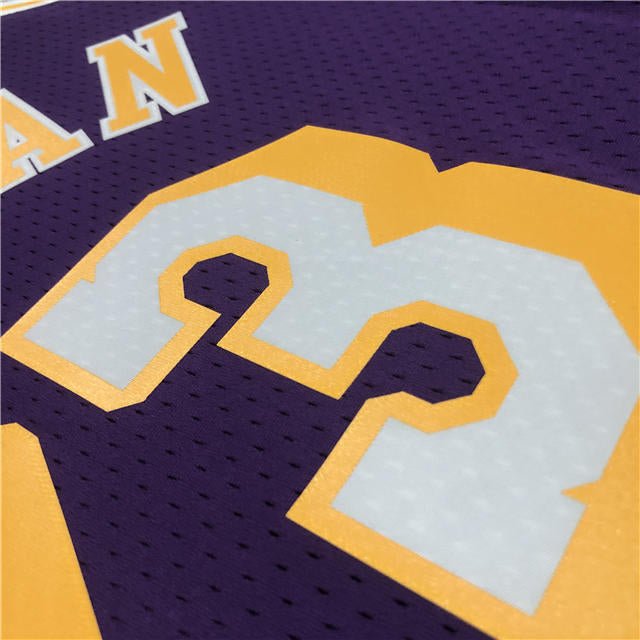 DENNIS RODMAN LOS ANGELES LAKERS THROWBACK JERSEY (HEAT APPLIED) - Prime Reps