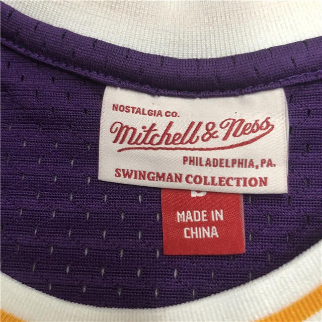 DENNIS RODMAN LOS ANGELES LAKERS THROWBACK JERSEY (HEAT APPLIED) - Prime Reps