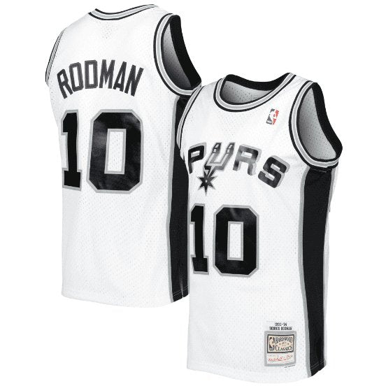 DENNIS RODMAN SAN ANTONIO SPURS THROWBACK JERSEY (HEAT APPLIED) - Prime Reps