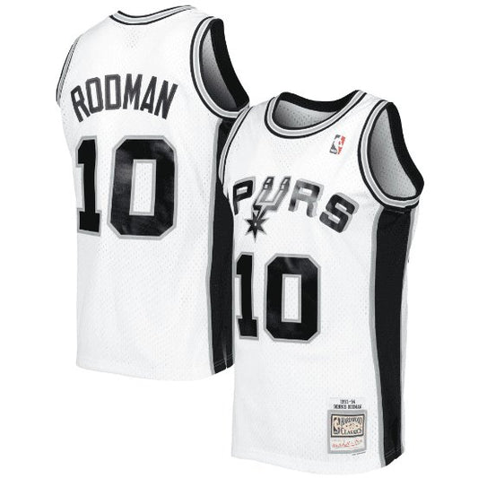 DENNIS RODMAN SAN ANTONIO SPURS THROWBACK JERSEY (HEAT APPLIED) - Prime Reps