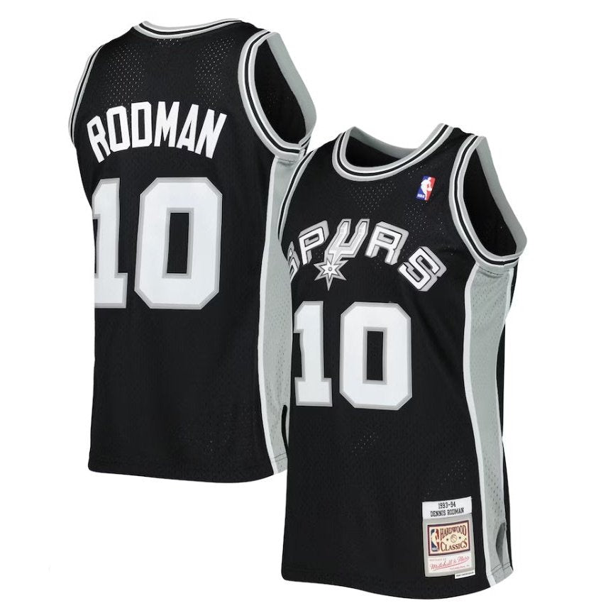 DENNIS RODMAN SAN ANTONIO SPURS THROWBACK JERSEY (HEAT APPLIED) - Prime Reps