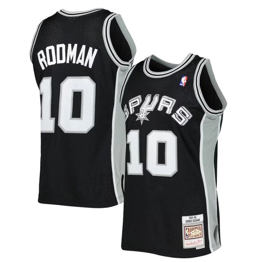 DENNIS RODMAN SAN ANTONIO SPURS THROWBACK JERSEY (HEAT APPLIED) - Prime Reps