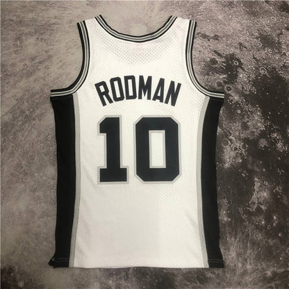 DENNIS RODMAN SAN ANTONIO SPURS THROWBACK JERSEY (HEAT APPLIED) - Prime Reps