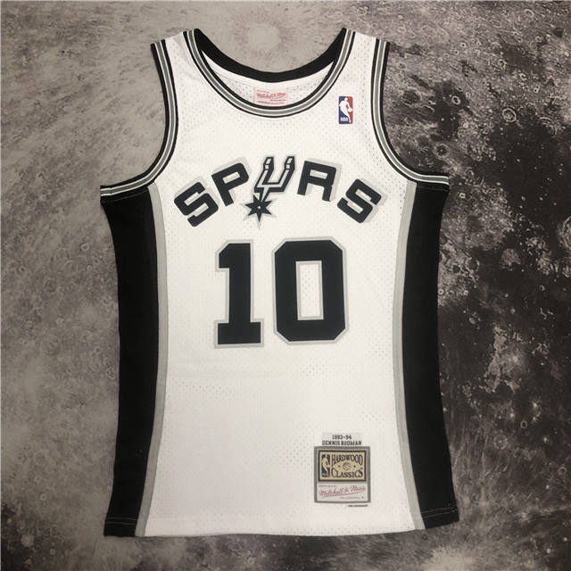 DENNIS RODMAN SAN ANTONIO SPURS THROWBACK JERSEY (HEAT APPLIED) - Prime Reps