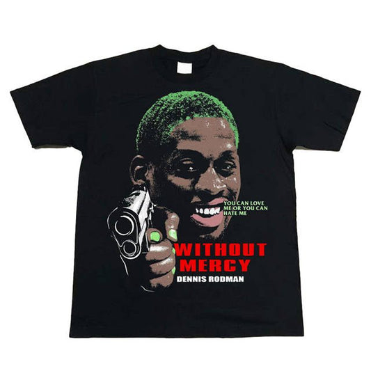 DENNIS RODMAN "WITHOUT MERCY" GRAPHIC T-SHIRT - Prime Reps