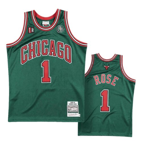 DERRICK ROSE CHICAGO BULLS THROWBACK JERSEY ST. PATRICK'S DAY - Prime Reps