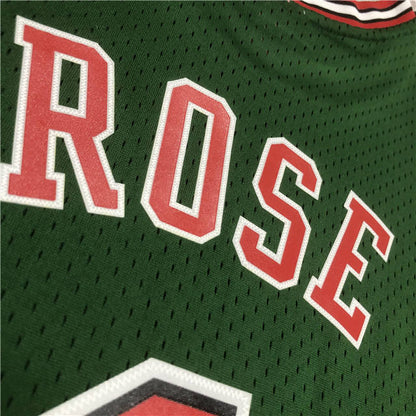 DERRICK ROSE CHICAGO BULLS THROWBACK JERSEY ST. PATRICK'S DAY (HEAT APPLIED) - Prime Reps