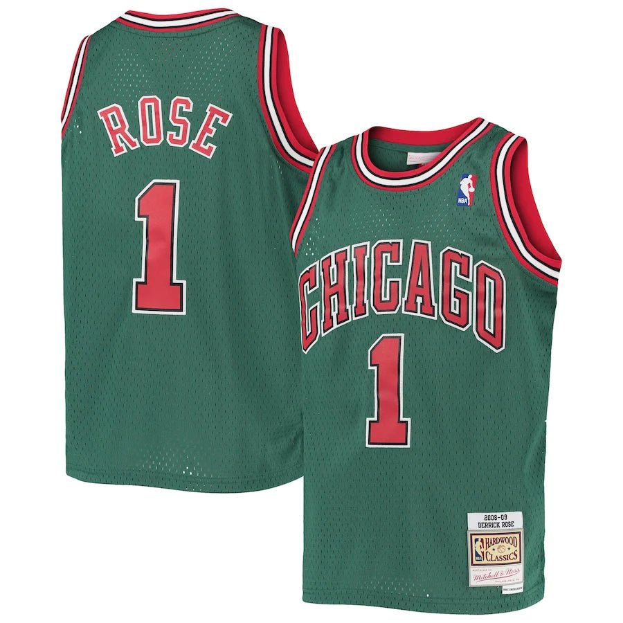 DERRICK ROSE CHICAGO BULLS THROWBACK JERSEY ST. PATRICK'S DAY (HEAT APPLIED) - Prime Reps