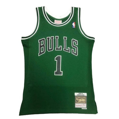 DERRICK ROSE CHICAGO BULLS THROWBACK JERSEY ST. PATRICK'S DAY (HEAT APPLIED) - Prime Reps