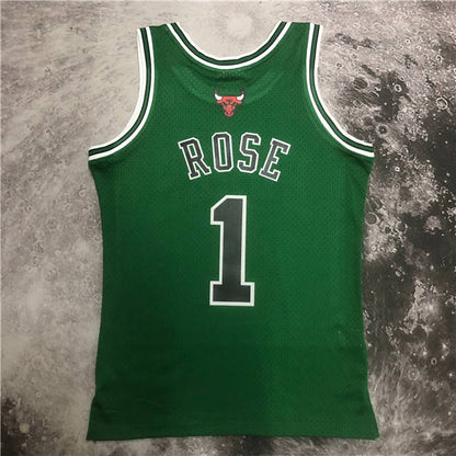 DERRICK ROSE CHICAGO BULLS THROWBACK JERSEY ST. PATRICK'S DAY (HEAT APPLIED) - Prime Reps