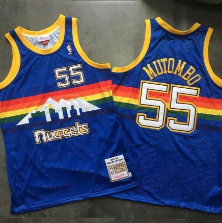 DIKEMBE MUTOMBO DENVER NUGGETS THROWBACK JERSEY - Prime Reps