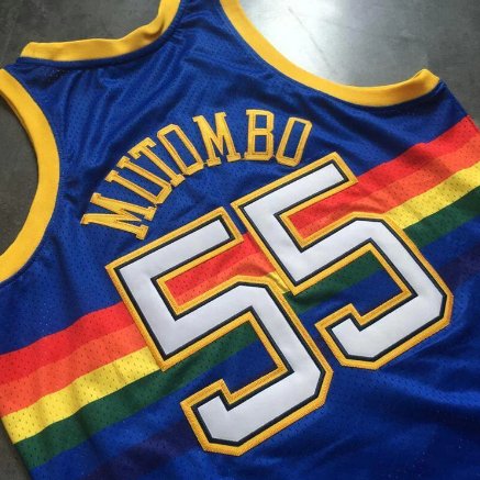 DIKEMBE MUTOMBO DENVER NUGGETS THROWBACK JERSEY - Prime Reps