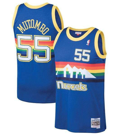 DIKEMBE MUTOMBO DENVER NUGGETS THROWBACK JERSEY - Prime Reps