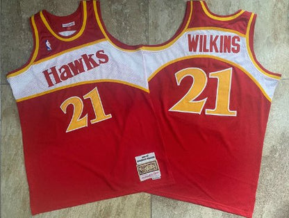 DOMINIQUE WILKINS ATLANTA HAWKS THROWBACK JERSEY - Prime Reps