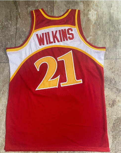 DOMINIQUE WILKINS ATLANTA HAWKS THROWBACK JERSEY - Prime Reps