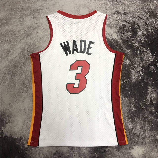 DWYANE WADE MIAMI HEAT THROWBACK JERSEY (HEAT APPLIED) - Prime Reps