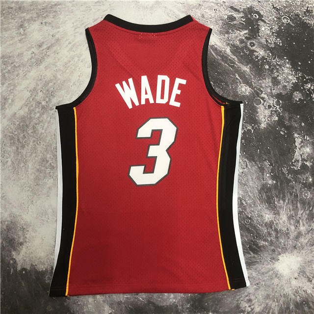DWYANE WADE MIAMI HEAT THROWBACK JERSEY (HEAT APPLIED) - Prime Reps