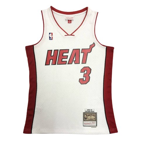 DWYANE WADE MIAMI HEAT THROWBACK JERSEY (HEAT APPLIED) - Prime Reps