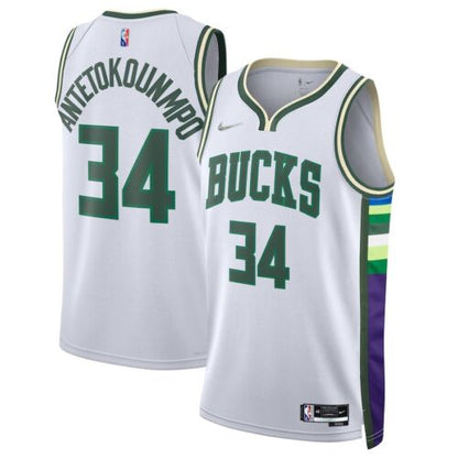 GIANNIS ANTETOKOUNMPO MILWAUKEE BUCKS 2021-22 CITY EDITION JERSEY - Prime Reps